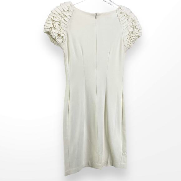 00s IMPERIAL Vintage White Belted Sheath Dress - Picture 2 of 9